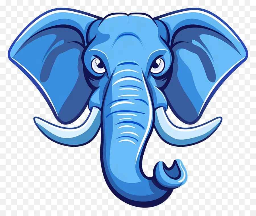 Elefante Azul，Lindo Elefante PNG