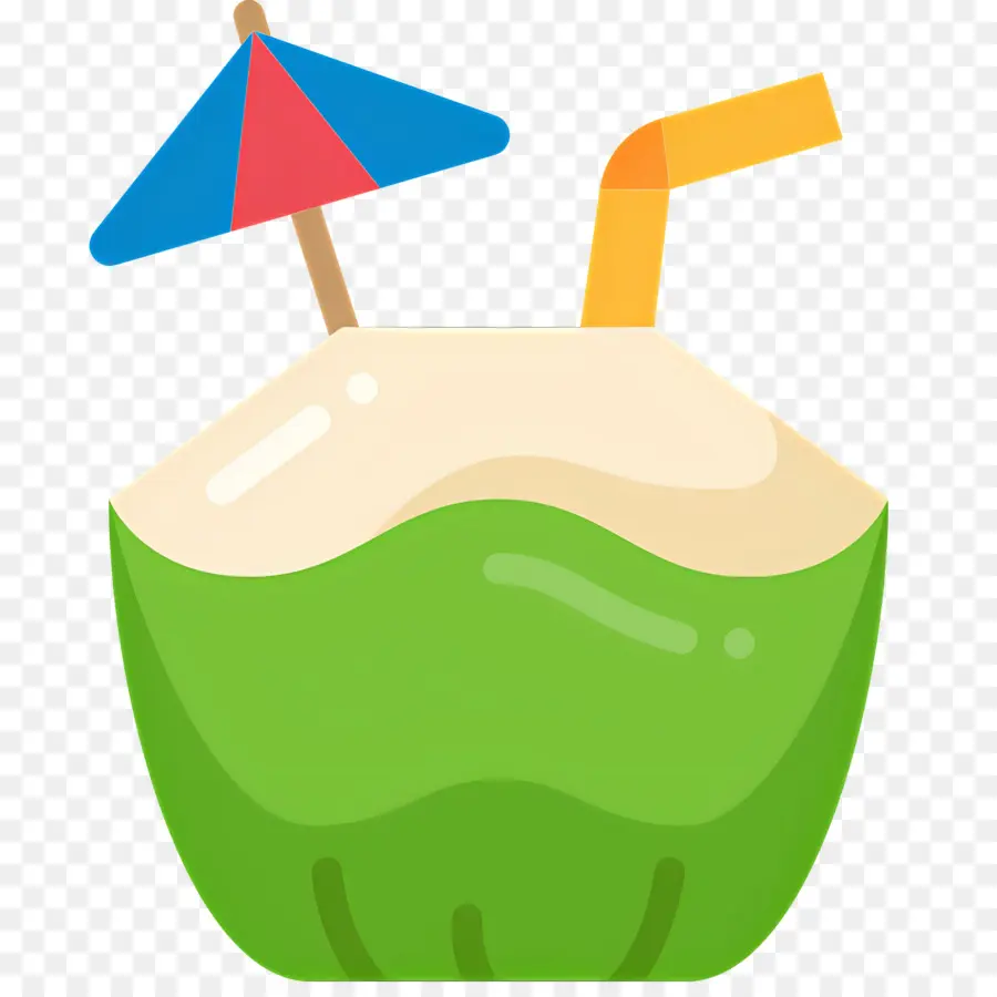 Bebida De Coco，Bebida De Coco Con Paraguas PNG