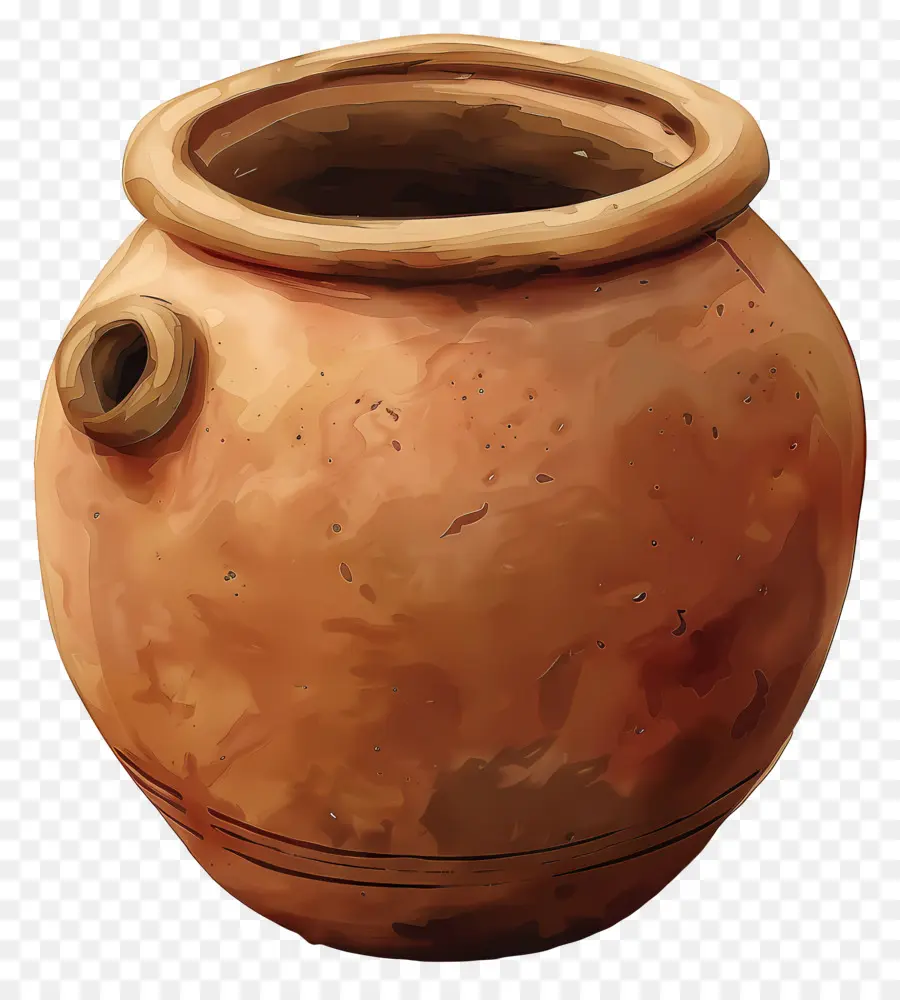 Olla De Barro Marrón，Olla De Barro PNG