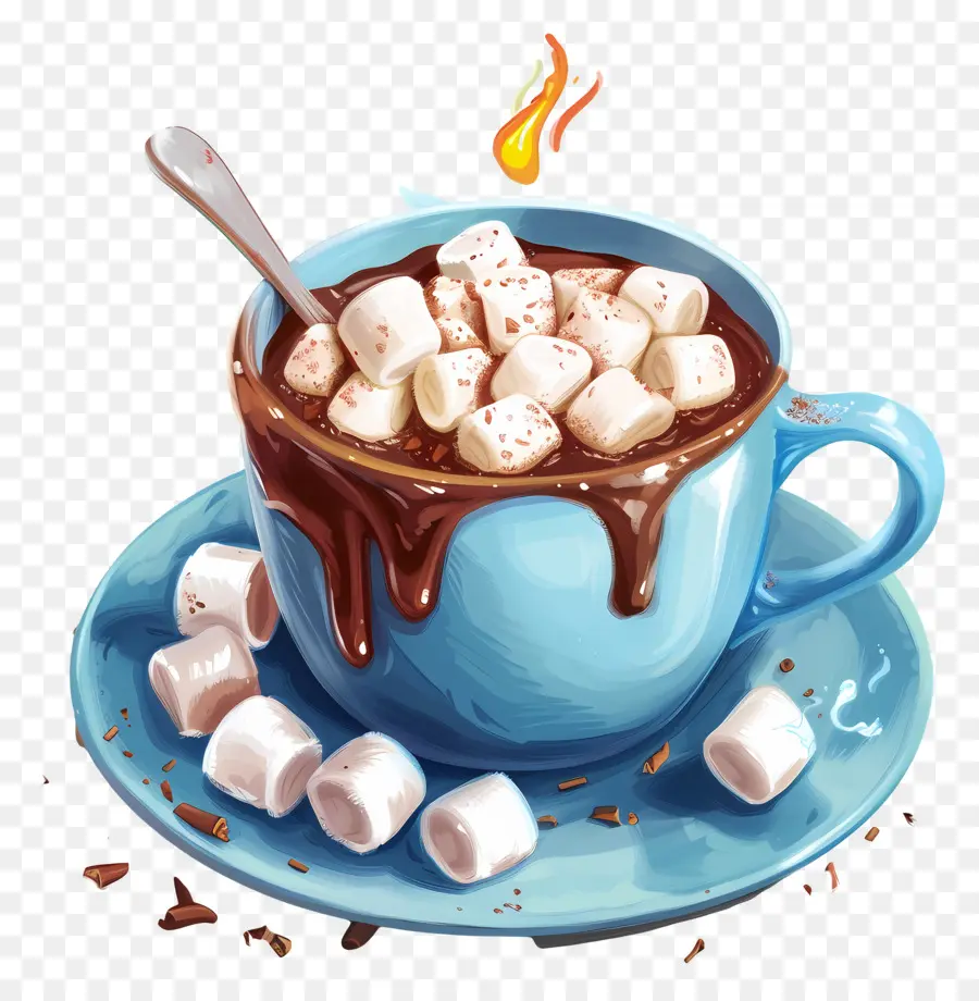 Chocolate Caliente Con Malvaviscos，Chocolate Caliente PNG