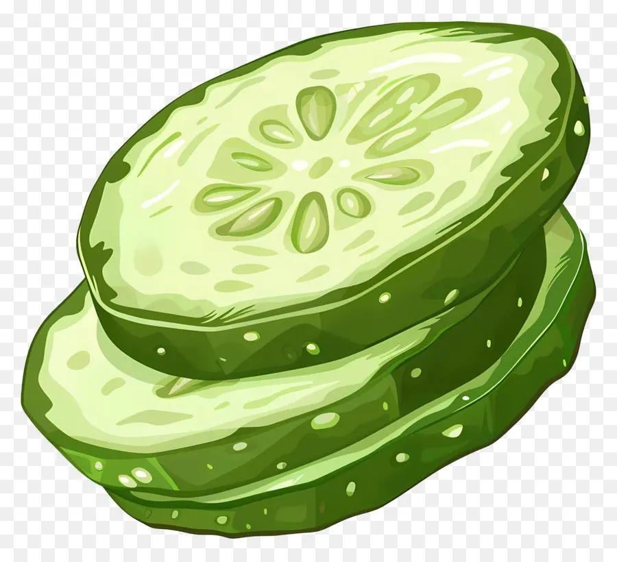 Pepino Rebanado，Rebanadas De Pepino PNG