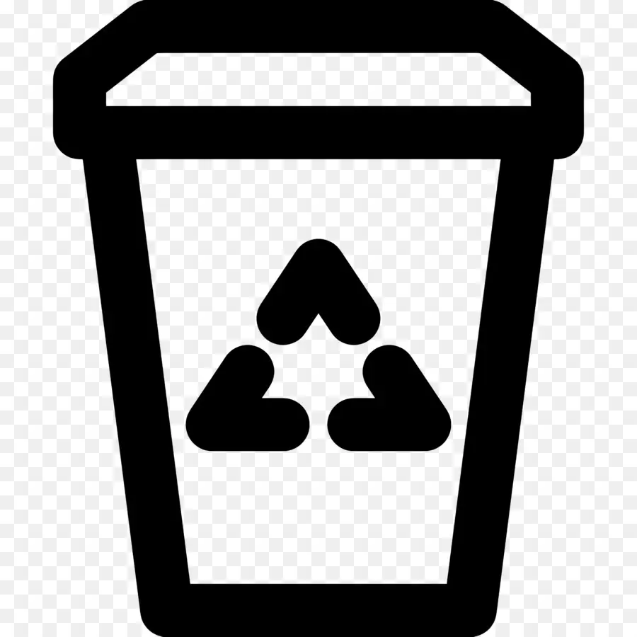 Copa De Reciclaje，Icono De Contenedor De Reciclaje Negro PNG