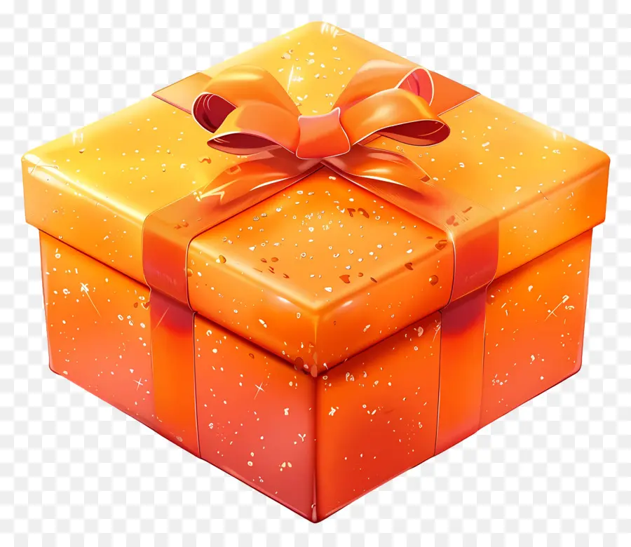 Naranja De La Caja De Regalo，Caja De Regalo PNG