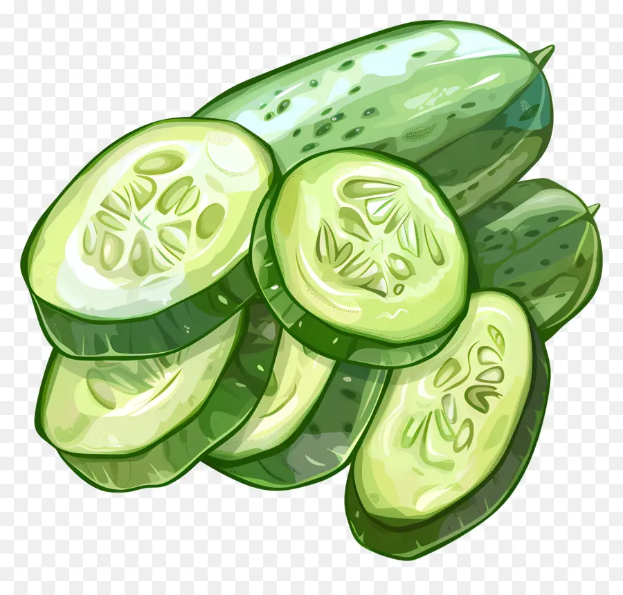 Pepino En Rodajas，Rodajas De Pepino PNG