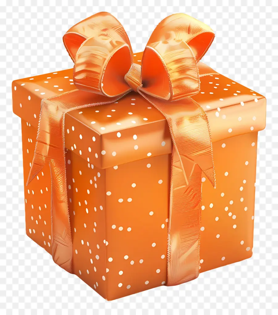 Naranja De La Caja De Regalo，Caja De Regalo PNG