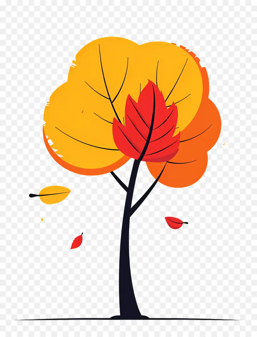 Hoja De Otoño En El árbol，Árbol PNG