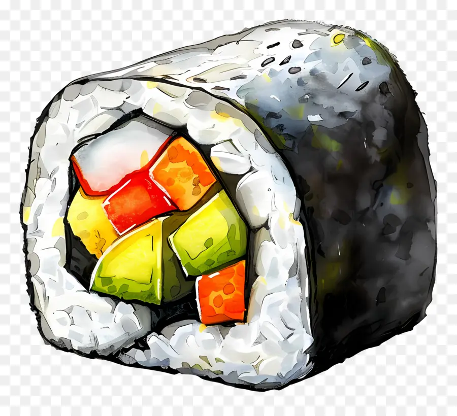 Rollo De Sushi，Las Algas PNG