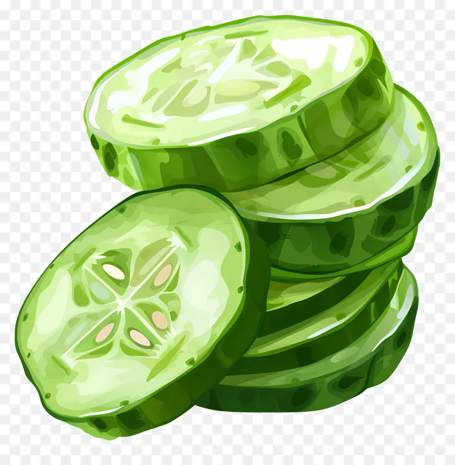 Pepino Rebanado，Rodajas De Pepino PNG