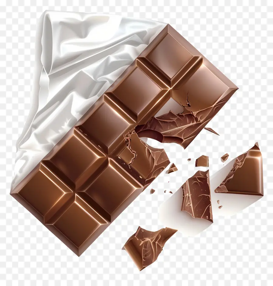 Barra De Chocolate，Dulce PNG