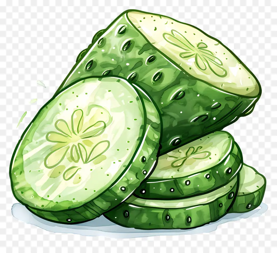 Pepino En Rodajas，Pepino PNG