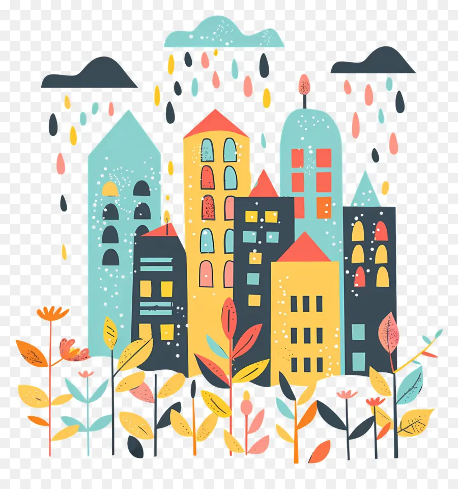 Paisaje Urbano De Lluvia，Paisaje Urbano PNG