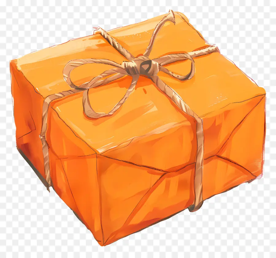 Caja De Regalo Naranja，Caja De Regalo PNG