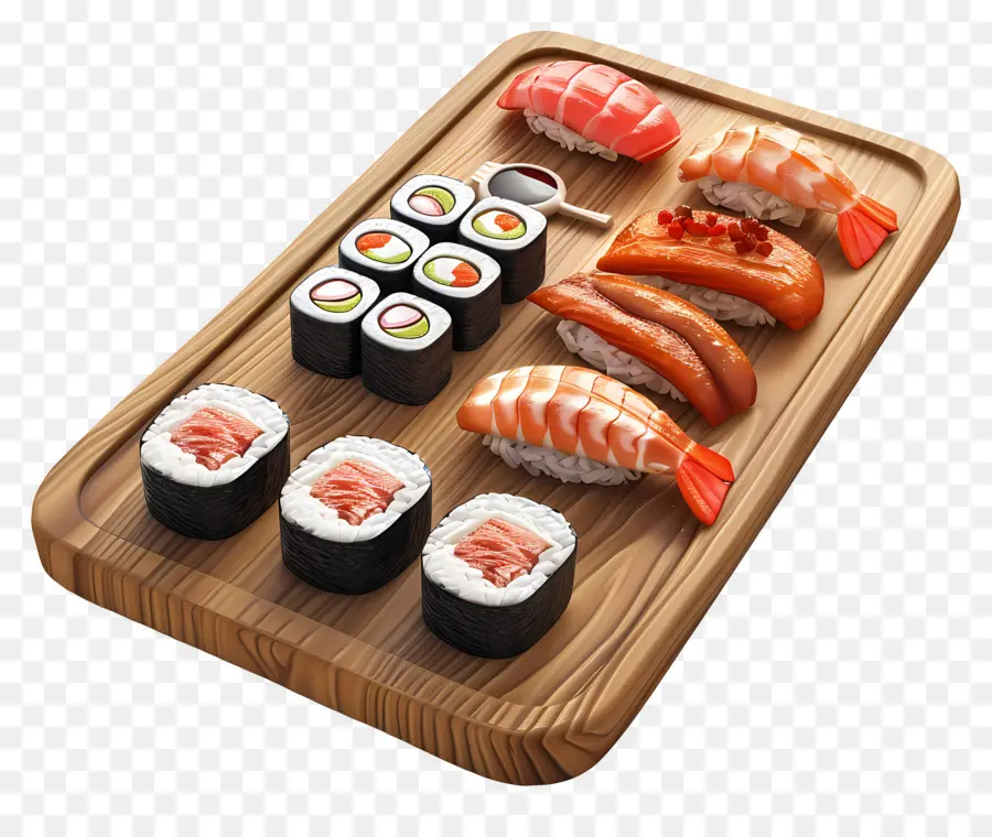 Sushi，Plato De Sushi PNG