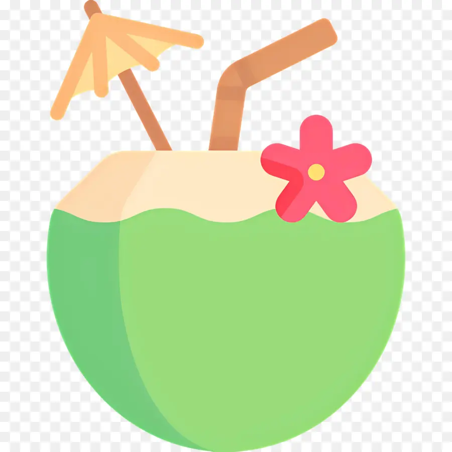 Bebida De Coco，Bebida De Coco Verde PNG