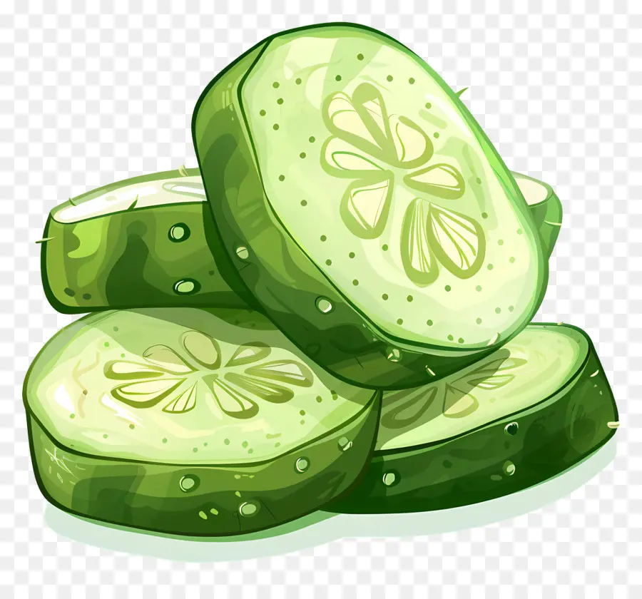 Pepino En Rodajas，Rodajas De Pepino PNG