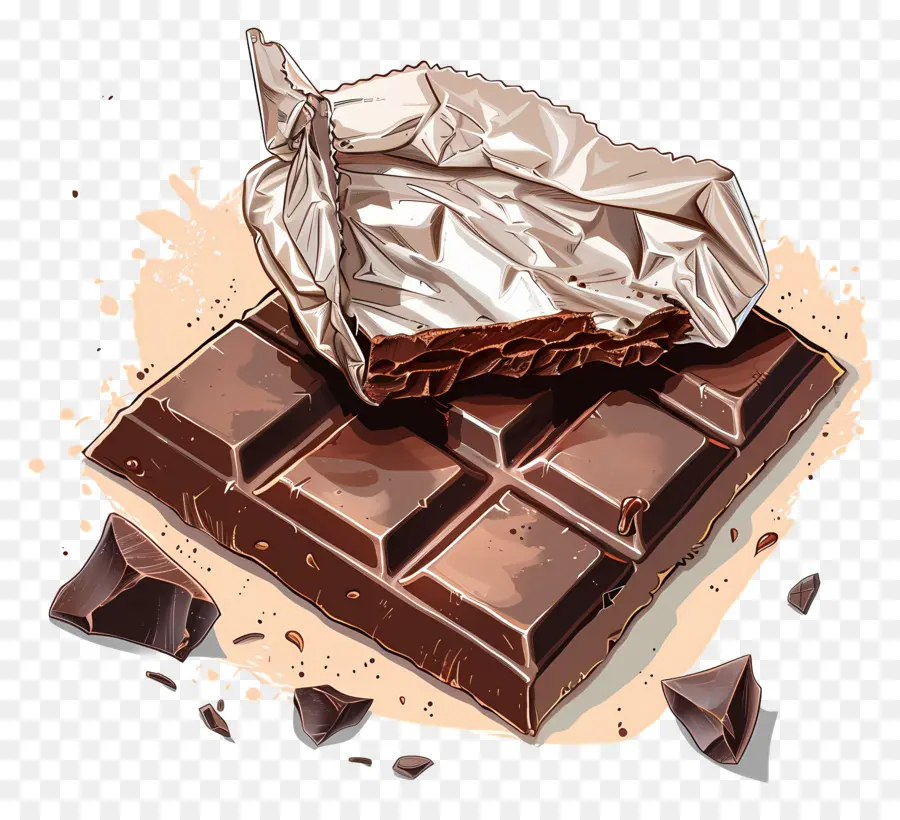 Barra De Chocolate，Chocolate PNG