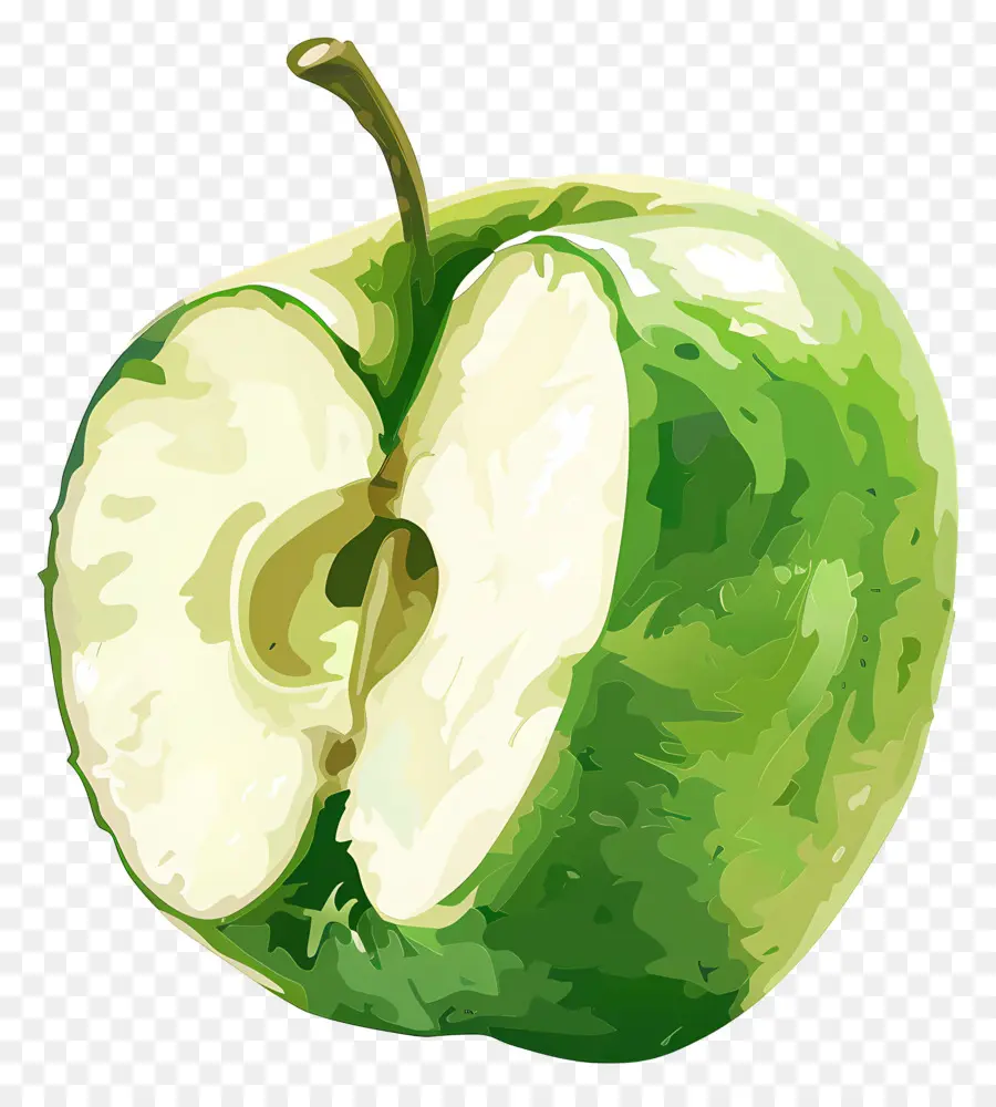 Manzana Verde，La Mitad PNG