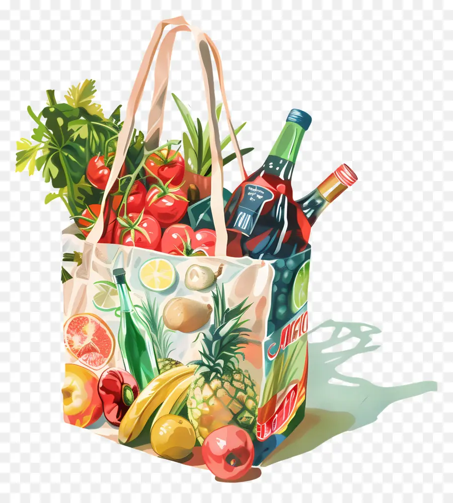 Bolsa De Comestibles，Bolso De Ultramarinos PNG