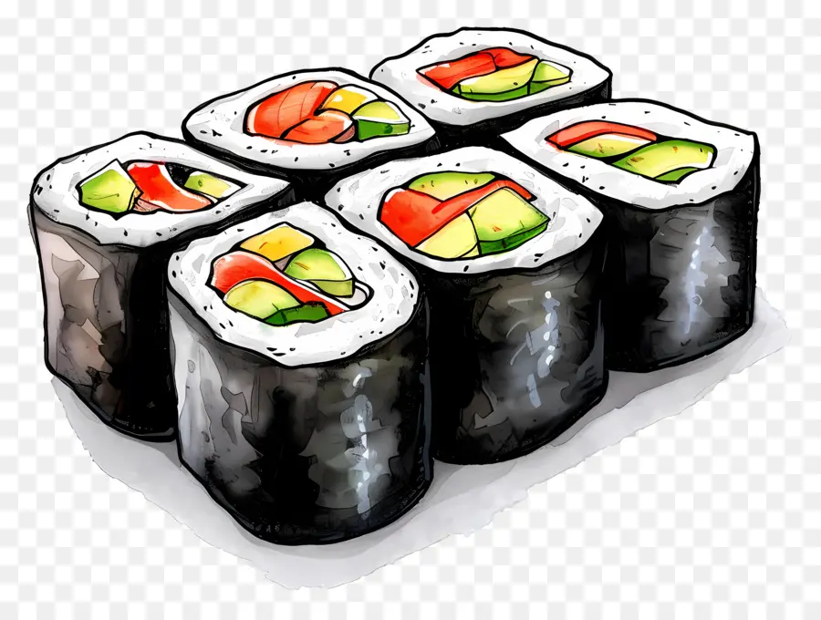 Rollo De Sushi，Rollos De Sushi PNG