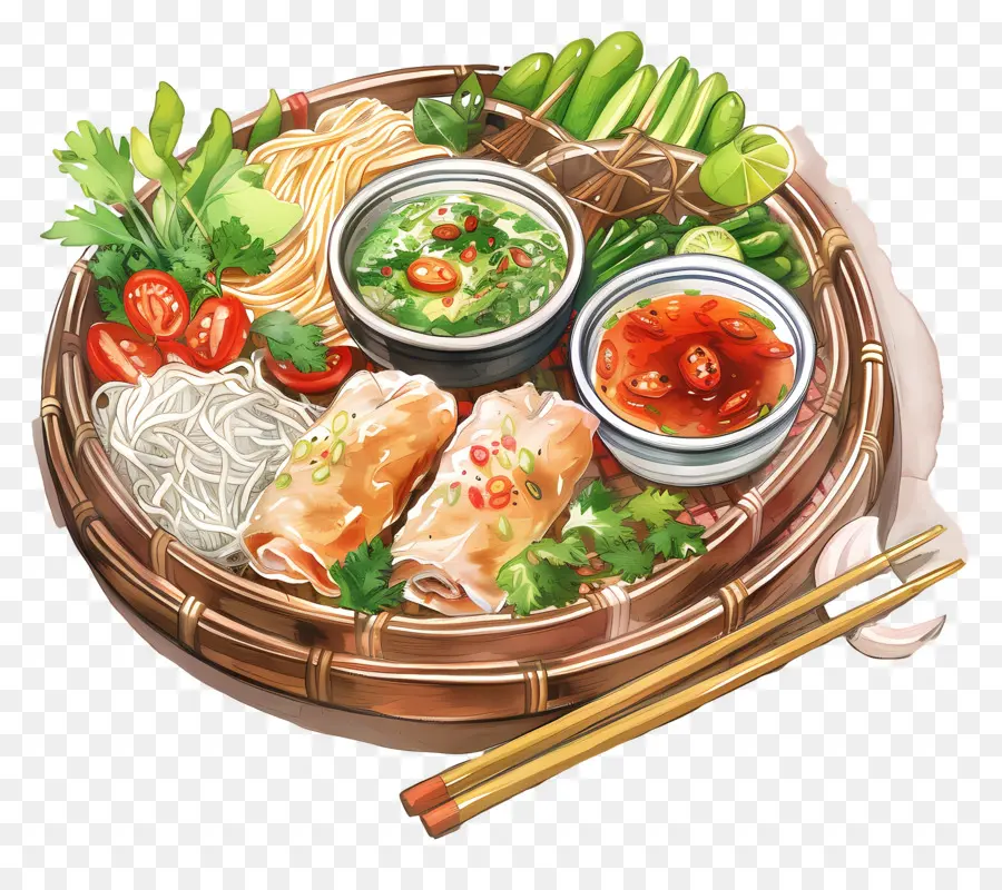 La Cocina Vietnamita，Plato De Comida Vietnamita PNG