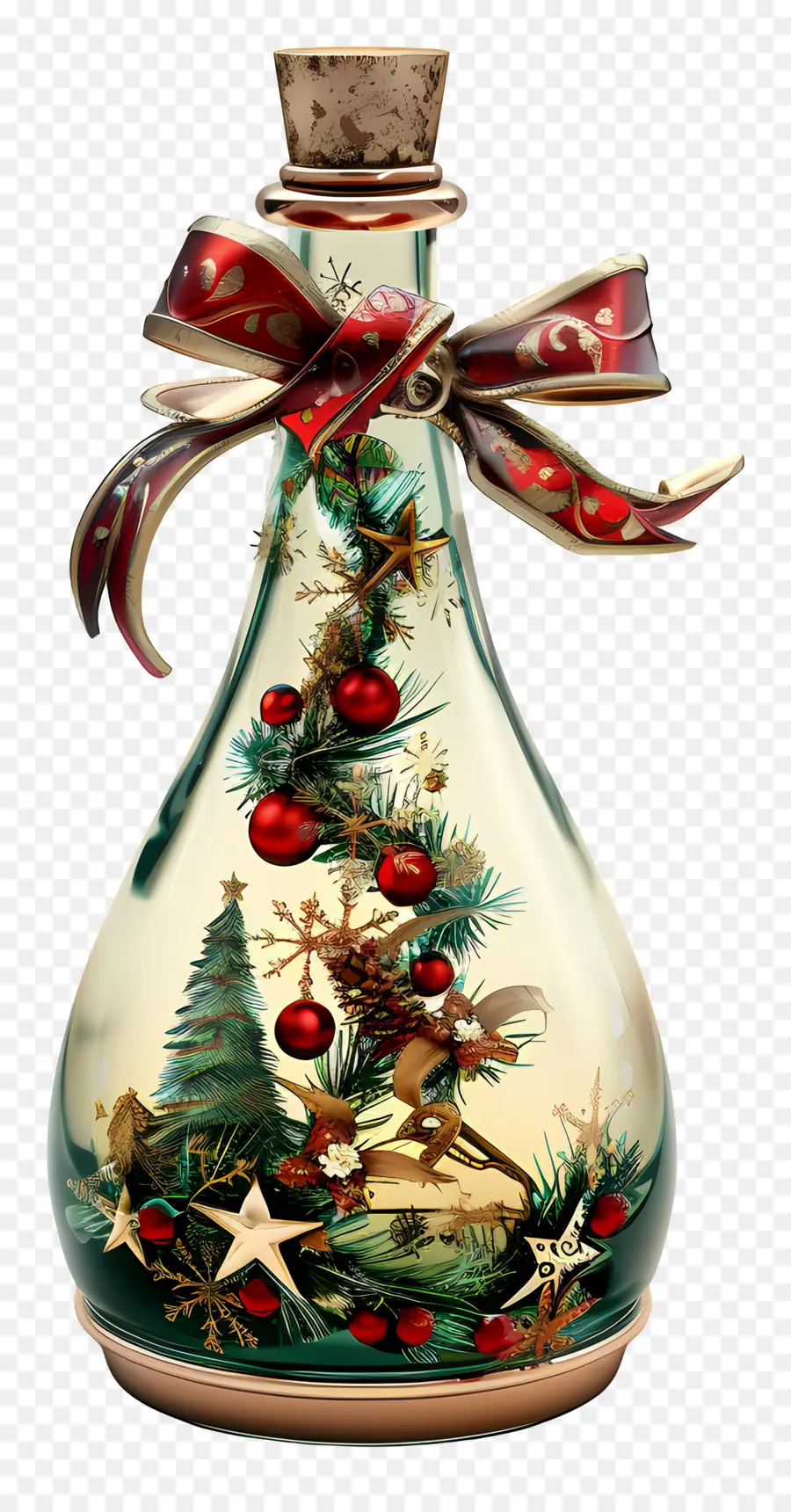 Botella De Navidad，Botella Decorativa PNG