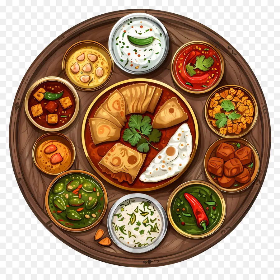 Plato Thali Indio，Thali Indio PNG