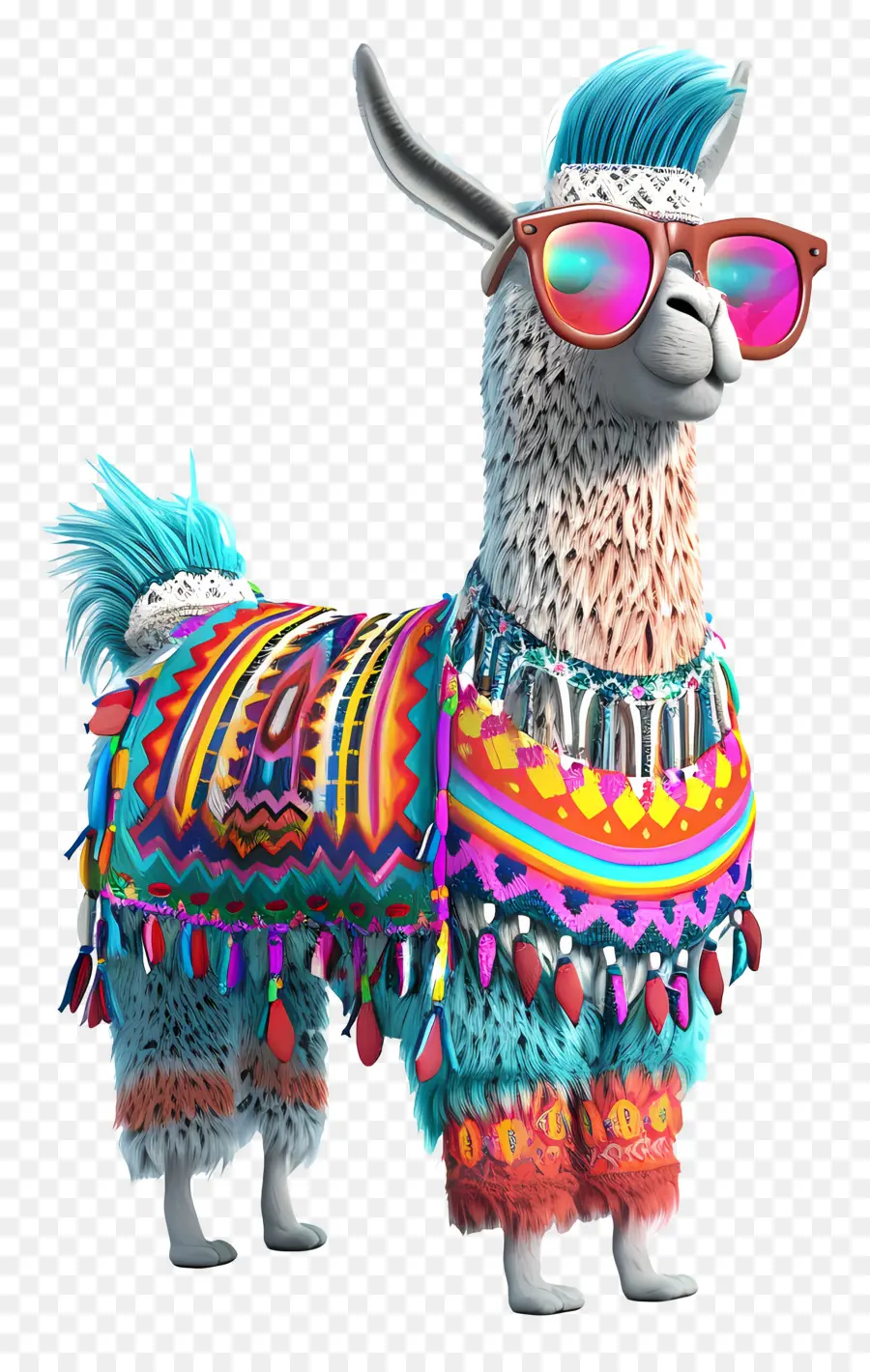 Lindo Llama，Colorida Llama PNG