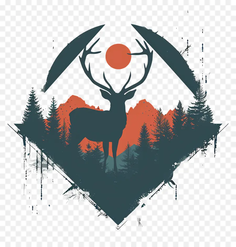 Deer Silueta，Los Ciervos PNG