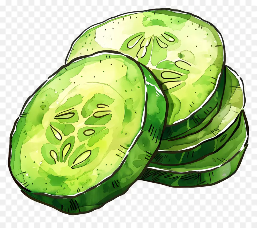 Pepino En Rodajas，Rodajas De Pepino PNG