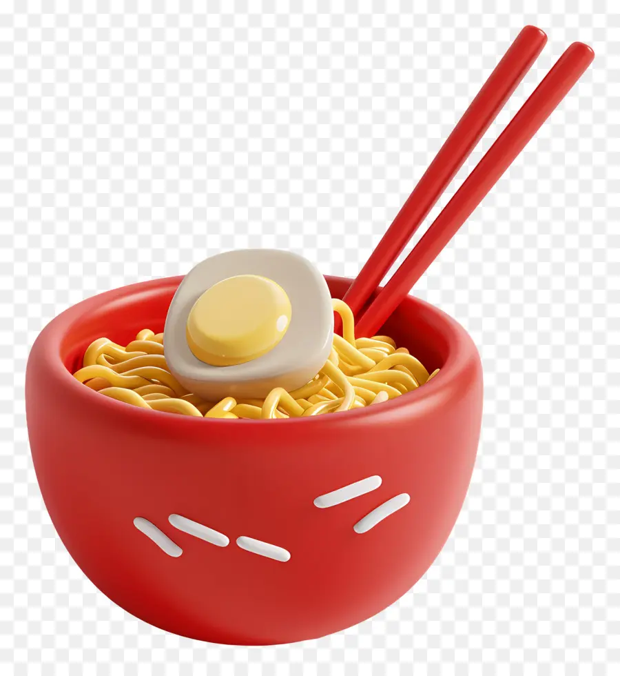 Ramen En Tazón，Red Bowl Of Noodles PNG