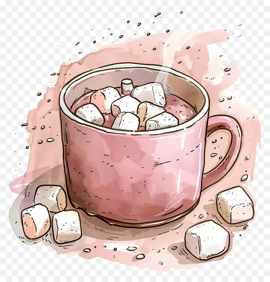 Chocolate Caliente Con Malvaviscos，Chocolate Caliente PNG