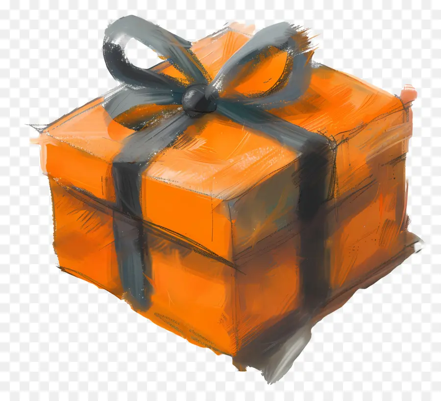 Caja De Regalo Naranja，Caja De Regalo PNG