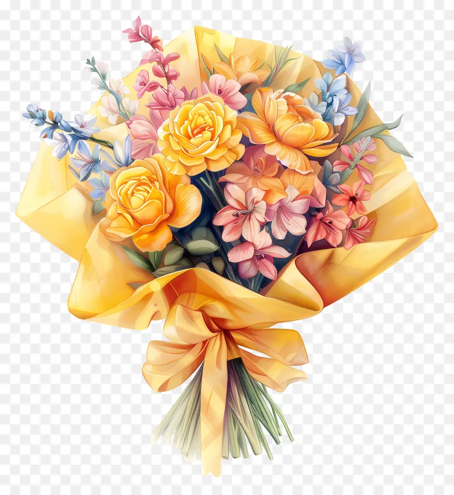 Bouquet Of Flowers，Ramo De Flores PNG