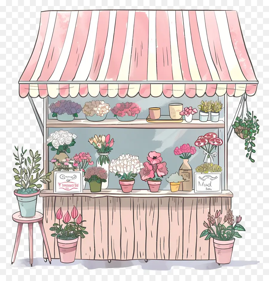 Puesto De Flores，Tienda De Flores PNG