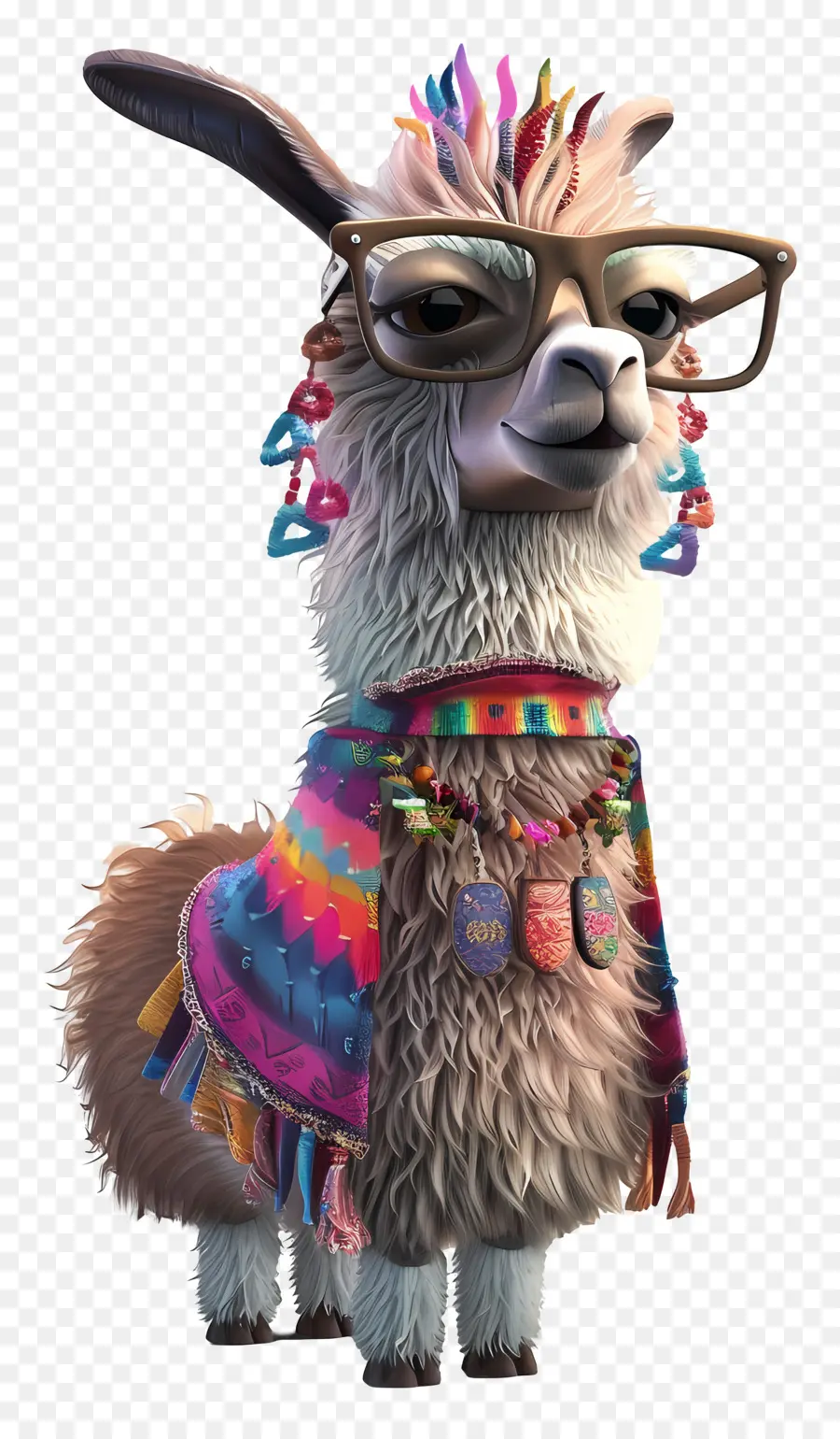 Lindo Llama，Llama Con Gafas PNG