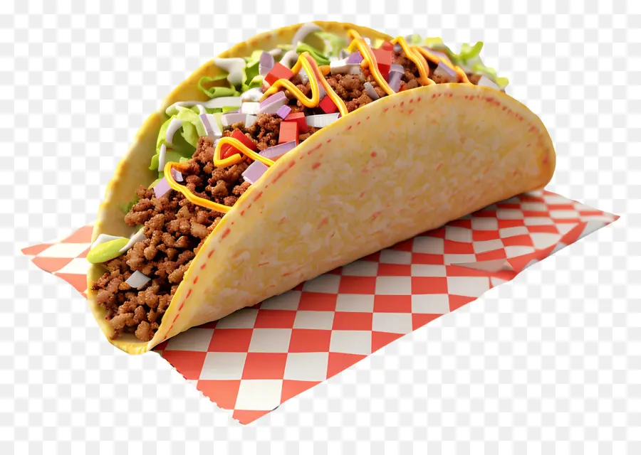 Tacos，Taco Con Aderezos PNG