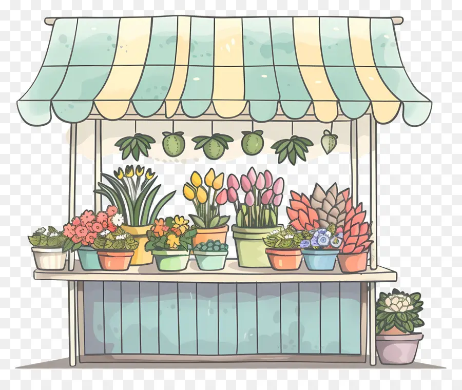 Puesto De Flores，Tienda De Flores PNG