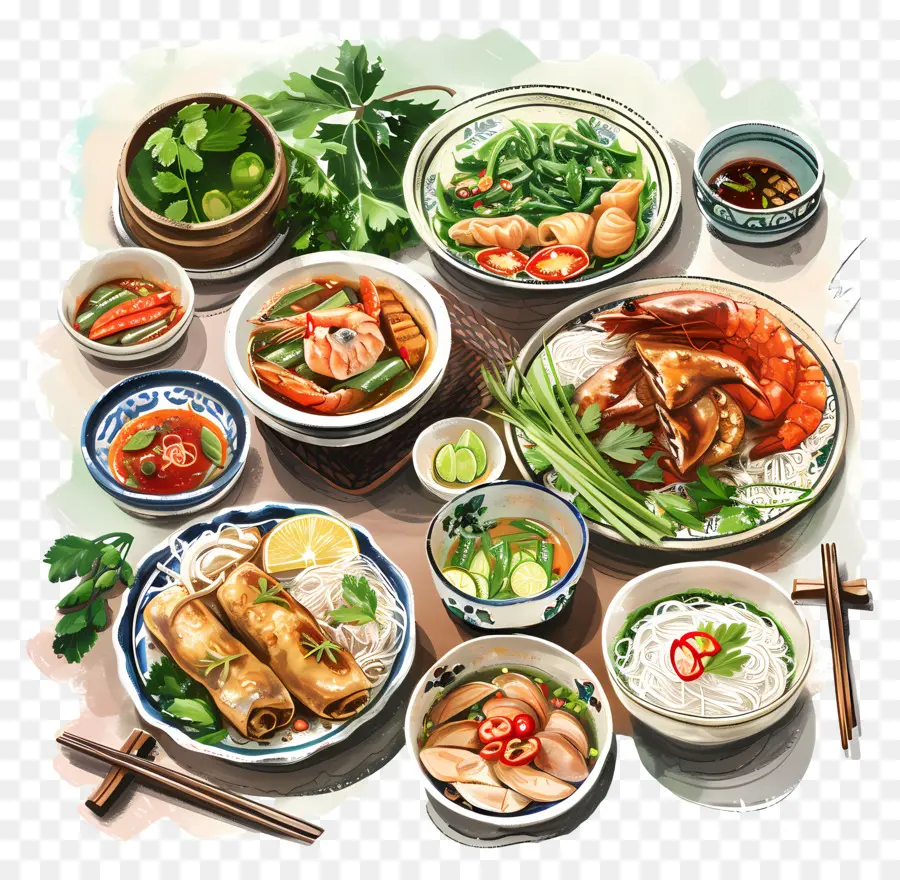 La Cocina Vietnamita，Platos PNG