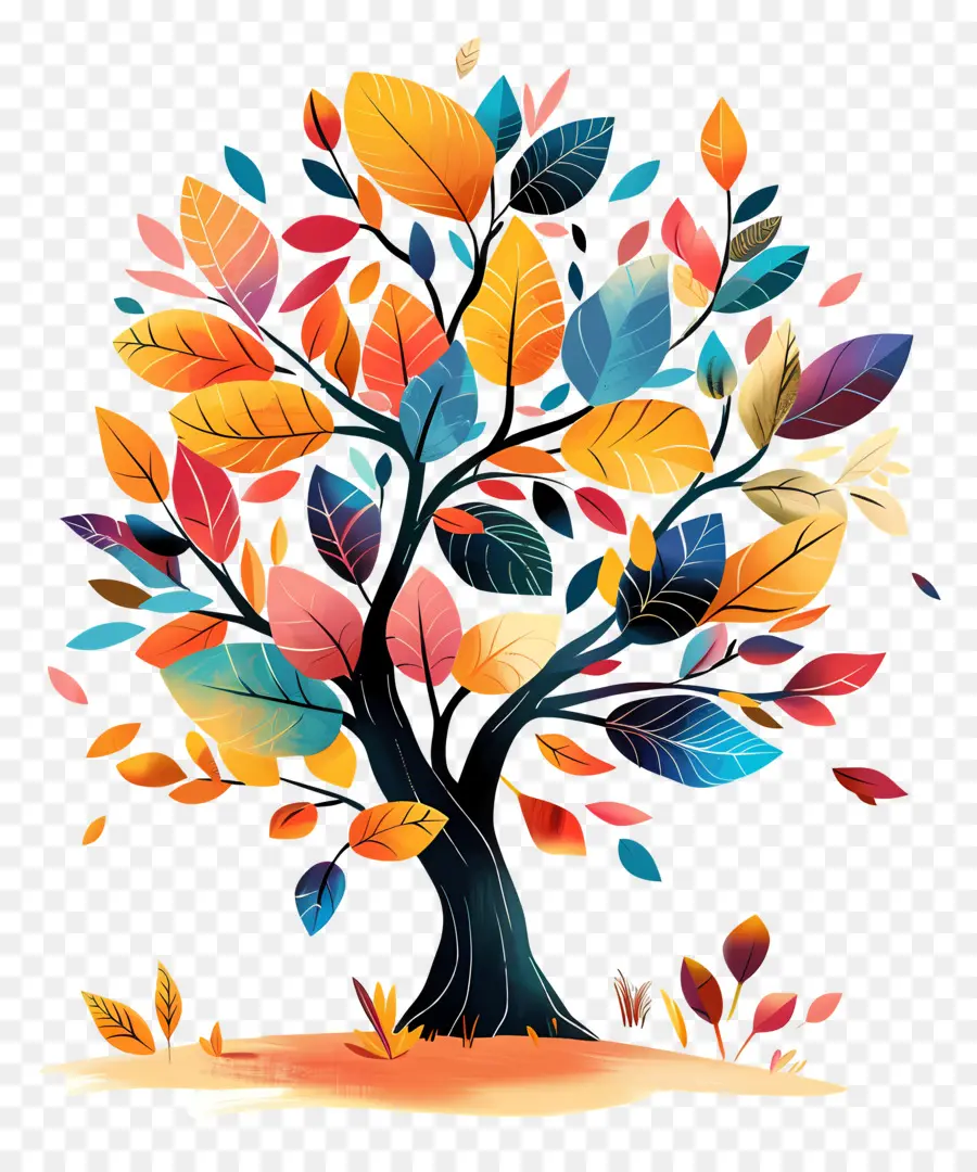 árbol De La Naturaleza，árbol Colorido PNG