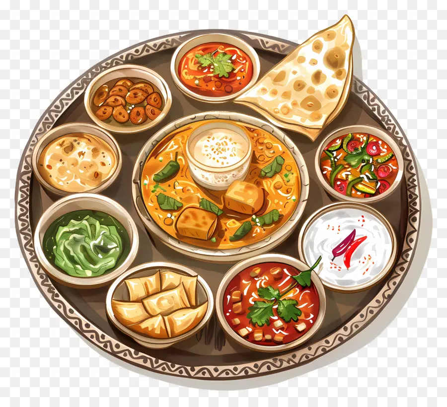 Plato Thali Indio，Thali Indio PNG