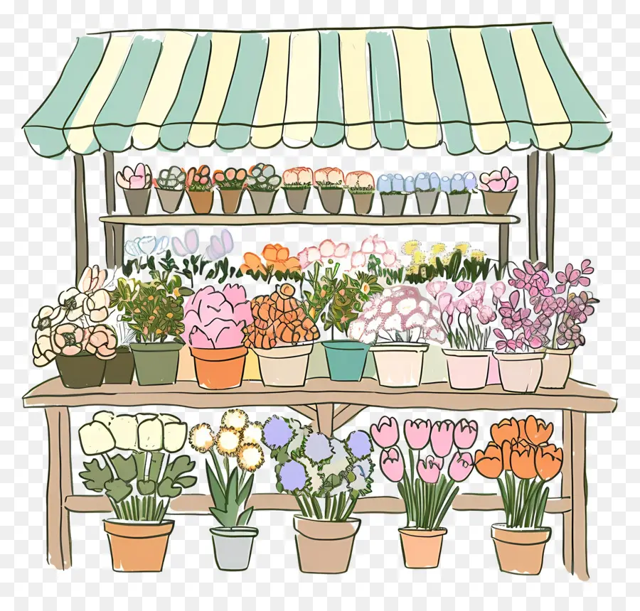 Puesto De Flores，Tienda De Flores PNG