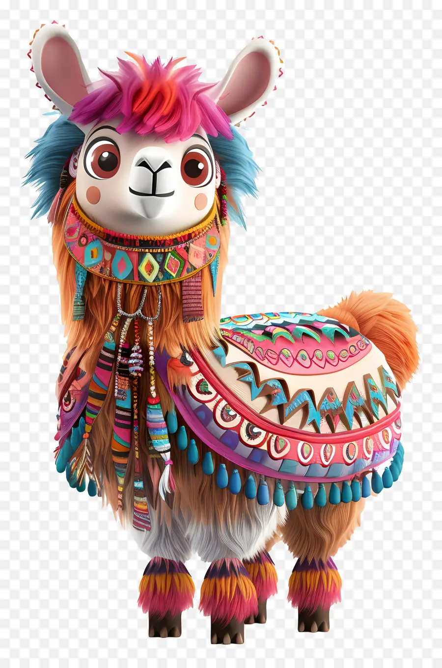 Linda Llama，Llama Decorativa PNG