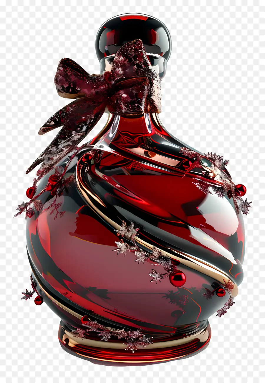 Botella De Navidad，Botella De Perfume Rojo PNG