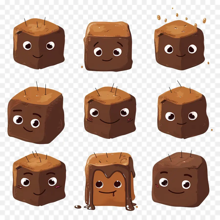 Brownies，Los Cubos De Chocolate PNG