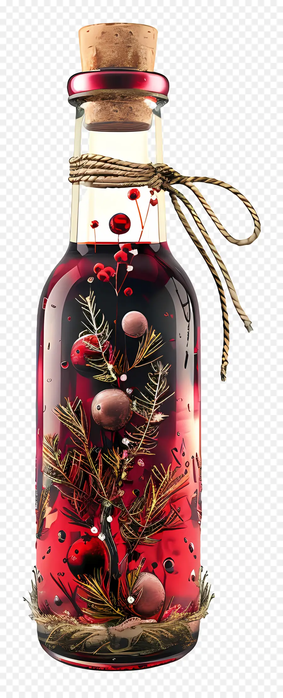 Botella De Navidad，Rojo Poción PNG