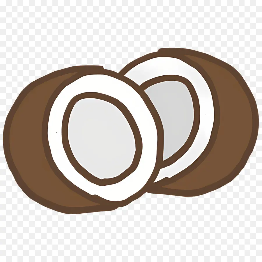 Cáscara De Coco，Mitades De Coco PNG