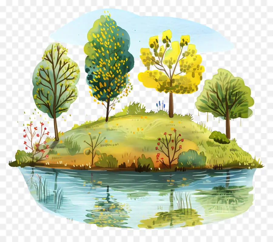 Parque De Primavera，Paisaje PNG