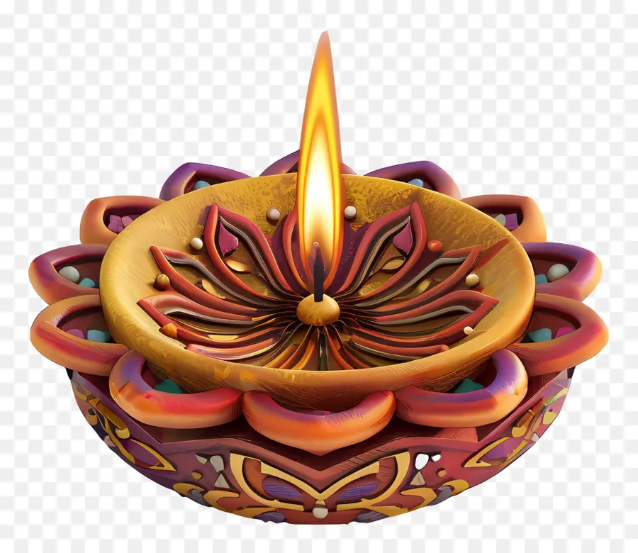 Diwali Diya，Diya De La Lámpara PNG