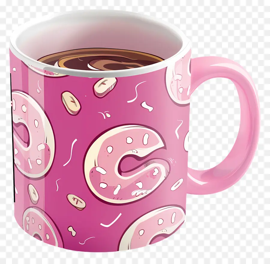 Taza De Café Rosa，Taza PNG