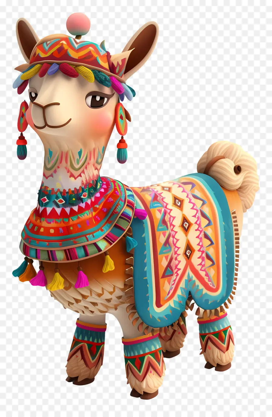 Lindo Llama，Colorida Llama PNG